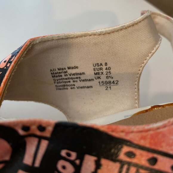 American Eagle Y2K Hope & Love Wedge Sandals Size 8‎ Boho Artsy - Picture 2 of 7